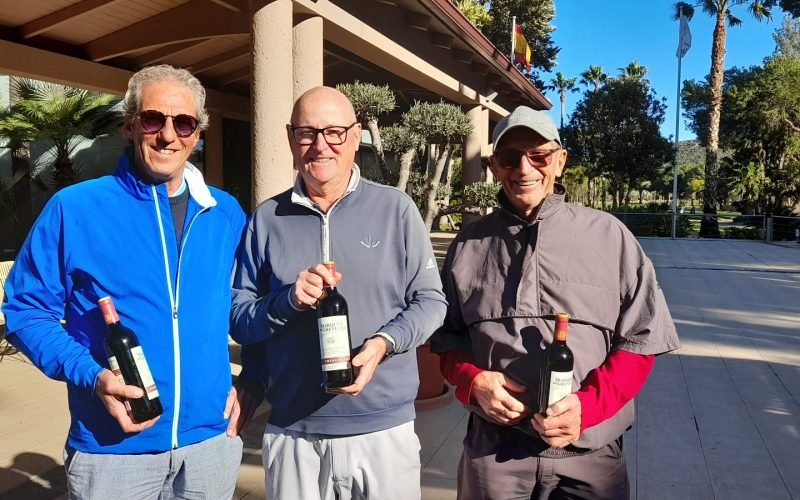 Inbetweeners Golf society at El Plantio Todays Nearest Pin Winners
